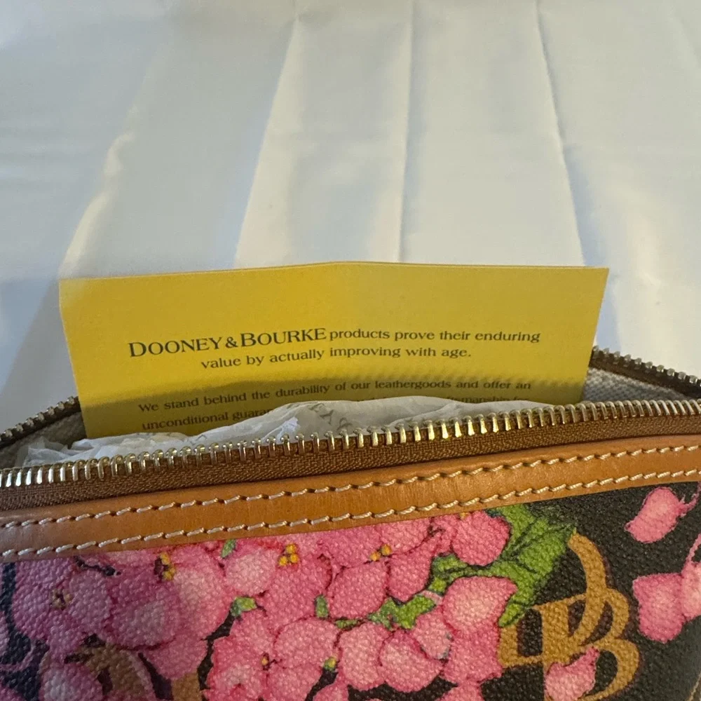 Dooney & Bourke Black Floral Cosmetic Pouch